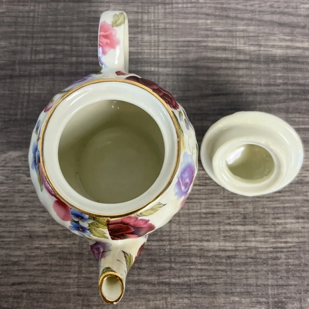 A Special Place Vintage‎ 2003 Mini Floral Tea Pot Rose Boho Cottage Decor Piece